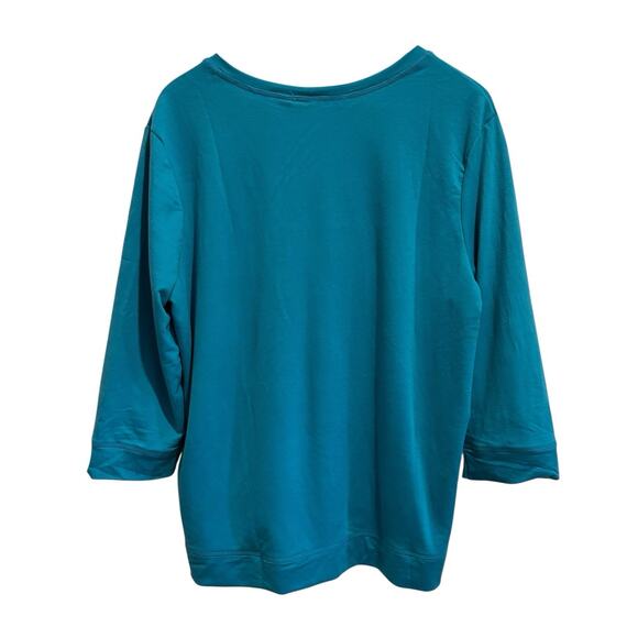 NWT Live Love Lounge Karen Neuburger Women’s Sweatshirt Capri Breeze Blue XL - Picture 3 of 8